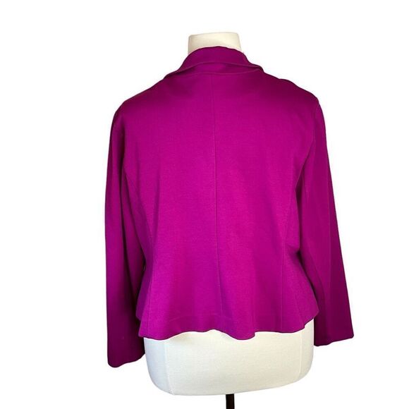 Lane Bryant Womens Plus 28 4X Ponte Moto Jacket Pink Asymmetrical Zip Stretch - Picture 9 of 15